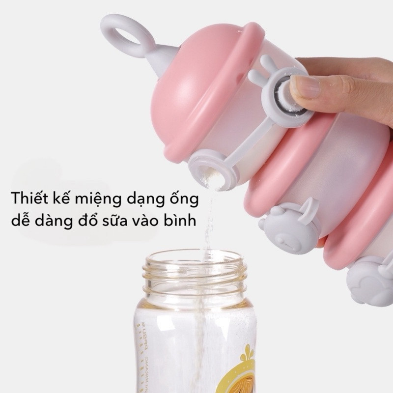 Hộp chia sữa bột cho bé 3 tầng Only có quai cầm chất liệu nhựa PP an toàn đựng đồ ăn dặm