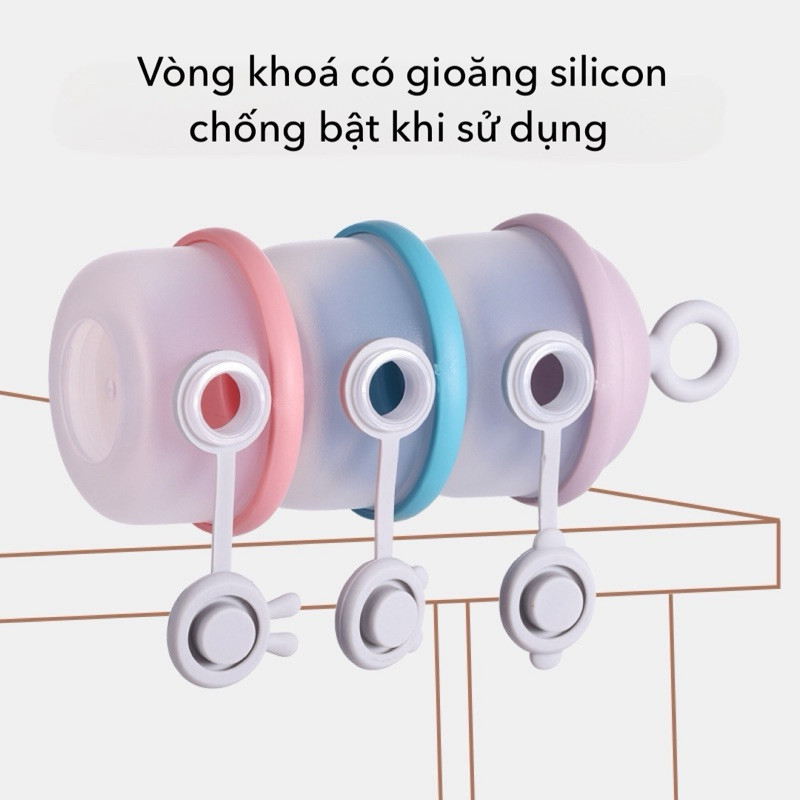 Hộp chia sữa bột cho bé 3 tầng Only có quai cầm chất liệu nhựa PP an toàn đựng đồ ăn dặm