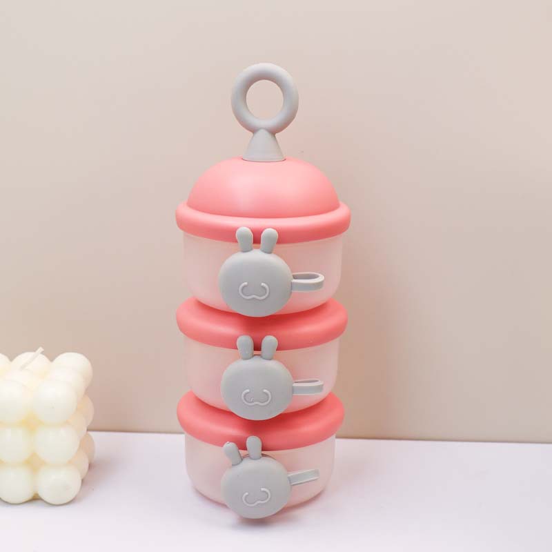 Hộp chia sữa bột cho bé 3 tầng Only có quai cầm chất liệu nhựa PP an toàn đựng đồ ăn dặm