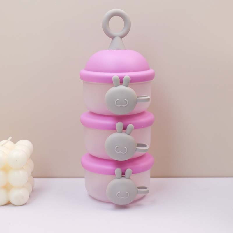 Hộp chia sữa bột cho bé 3 tầng Only có quai cầm chất liệu nhựa PP an toàn đựng đồ ăn dặm