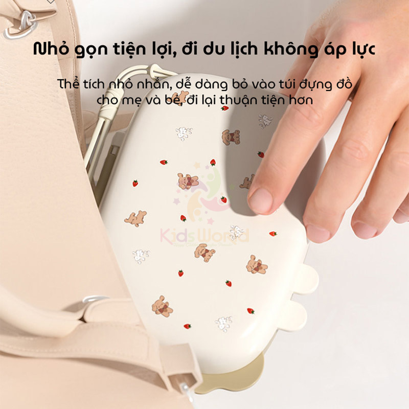 Hộp cọ rửa vệ sinh bình sữa Youkebei 6in1 hình chú cún chất liệu silicon cao cấp nhỏ gọn tiện lợi cho mẹ và bé