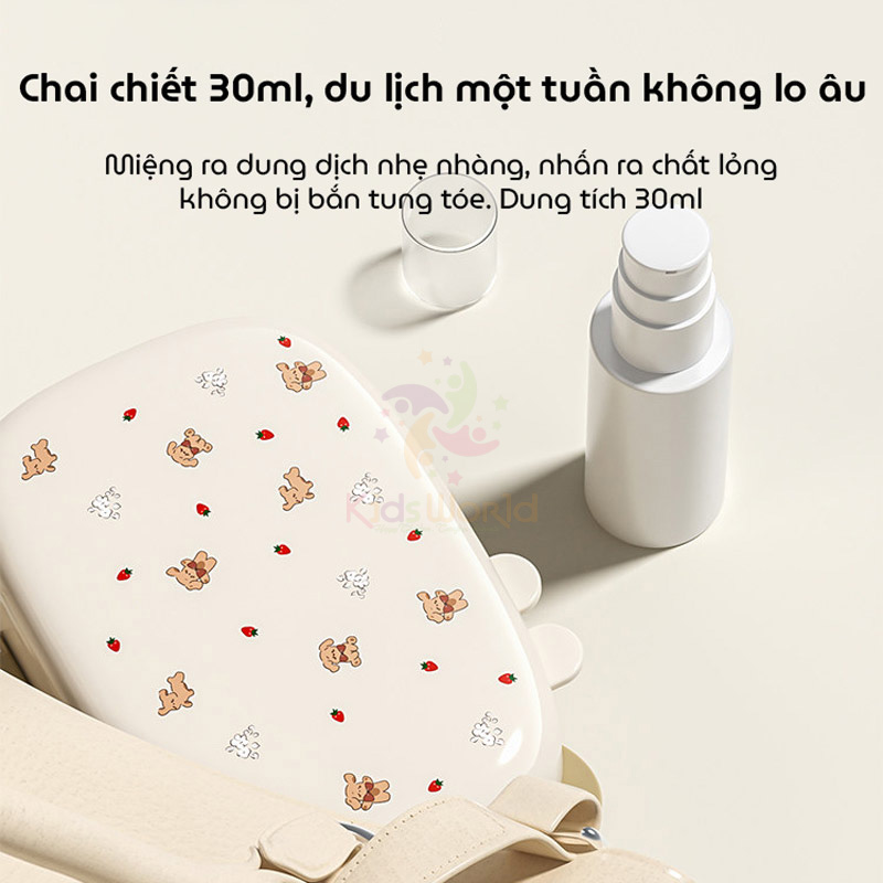 Hộp cọ rửa vệ sinh bình sữa Youkebei 6in1 hình chú cún chất liệu silicon cao cấp nhỏ gọn tiện lợi cho mẹ và bé
