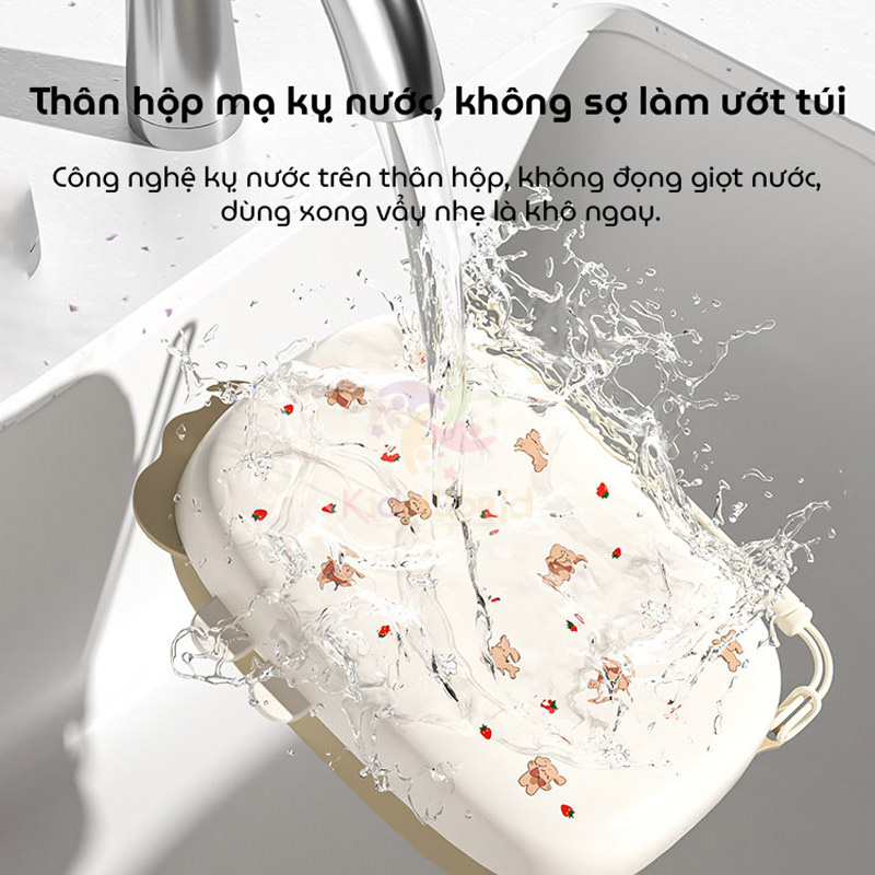 Hộp cọ rửa vệ sinh bình sữa Youkebei 6in1 hình chú cún chất liệu silicon cao cấp nhỏ gọn tiện lợi cho mẹ và bé