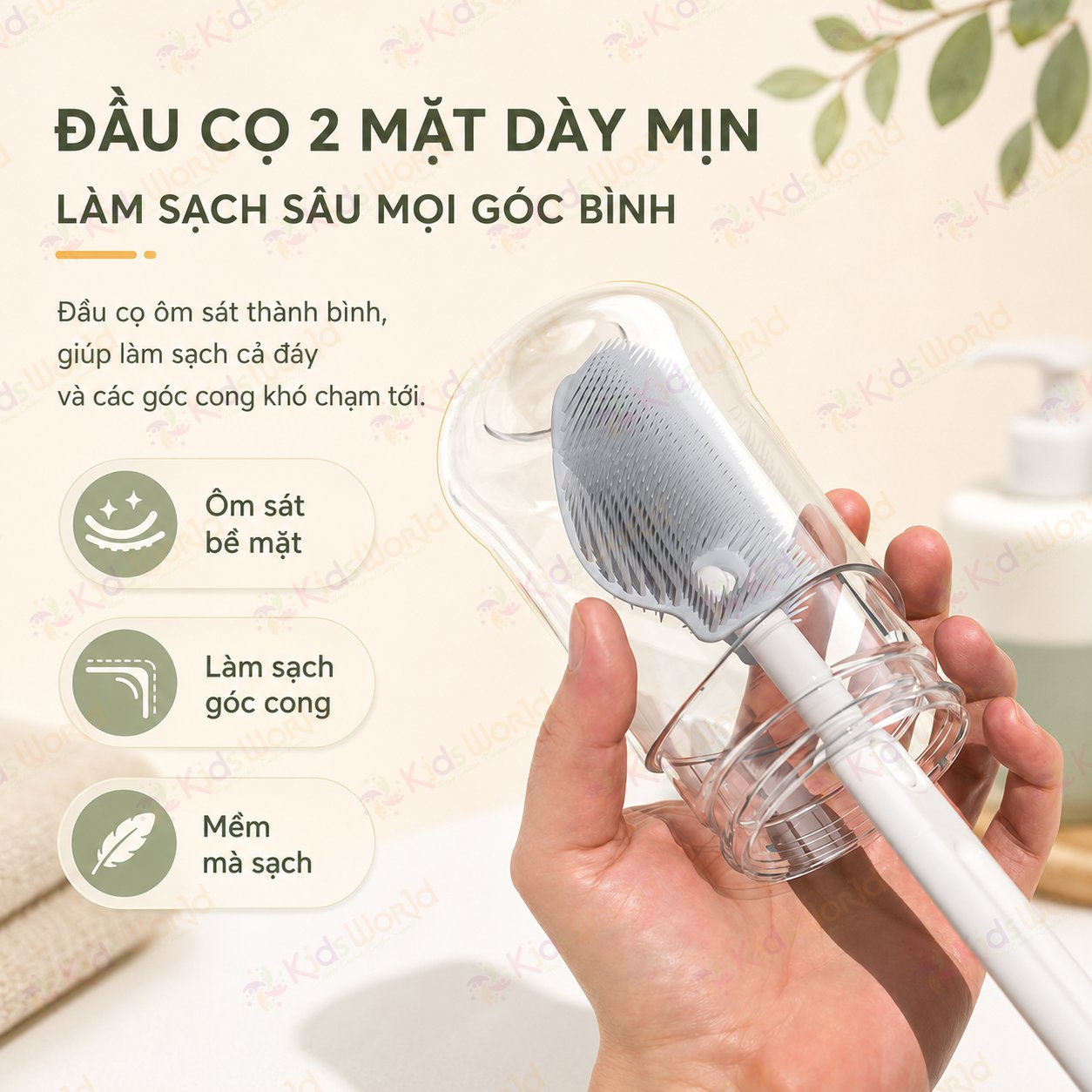 Hộp cọ rửa vệ sinh bình sữa Youkebei 6in1 hình chú cún chất liệu silicon cao cấp nhỏ gọn tiện lợi cho mẹ và bé