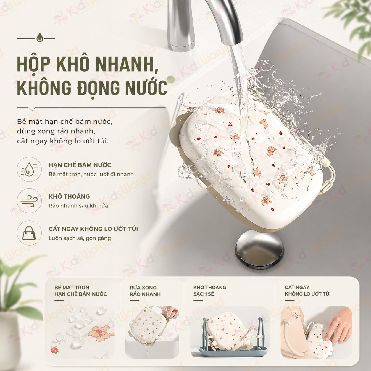 Hộp cọ rửa vệ sinh bình sữa Youkebei 6in1 hình chú cún chất liệu silicon cao cấp nhỏ gọn tiện lợi cho mẹ và bé