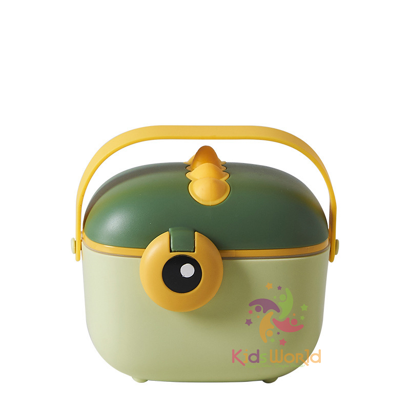 Hộp đựng sữa bột cho bé KidsWorld hình khủng long, hộp chia sữa bột đồ ăn khô cho bé có thể tiệt trùng