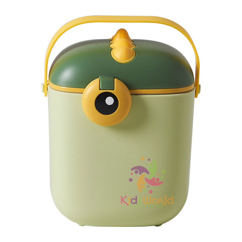Hộp đựng sữa bột cho bé KidsWorld hình khủng long, hộp chia sữa bột đồ ăn khô cho bé có thể tiệt trùng
