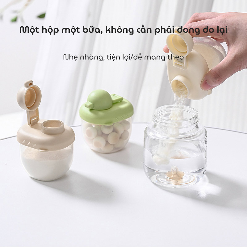 Hộp đựng sữa bột cho bé Little Duck Milk Powder dung tích 70ml chất liệu nhựa PP cao cấp an toàn