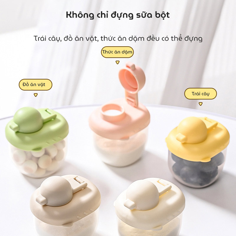 Hộp đựng sữa bột cho bé Little Duck Milk Powder dung tích 70ml chất liệu nhựa PP cao cấp an toàn