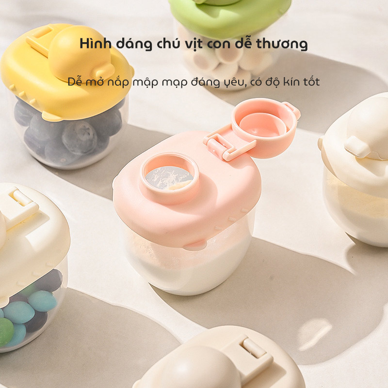 Hộp đựng sữa bột cho bé Little Duck Milk Powder dung tích 70ml chất liệu nhựa PP cao cấp an toàn