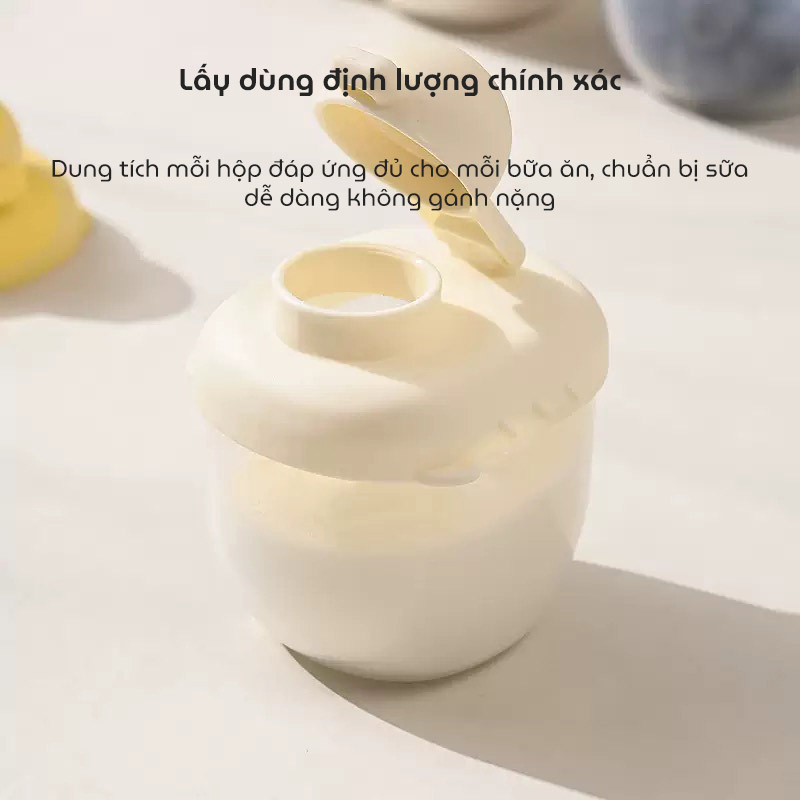Hộp đựng sữa bột cho bé Little Duck Milk Powder dung tích 70ml chất liệu nhựa PP cao cấp an toàn