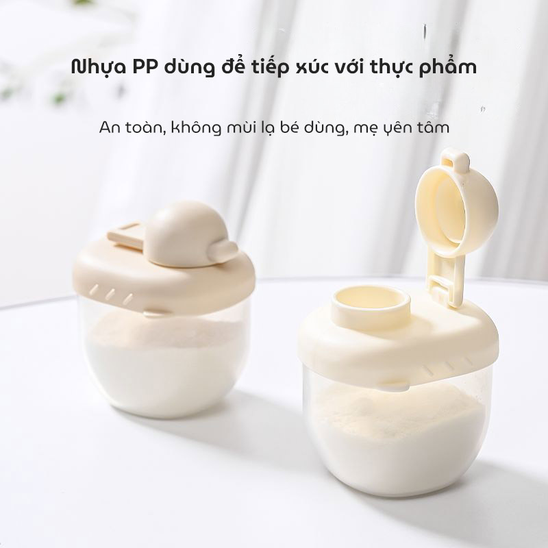 Hộp đựng sữa bột cho bé Little Duck Milk Powder dung tích 70ml chất liệu nhựa PP cao cấp an toàn