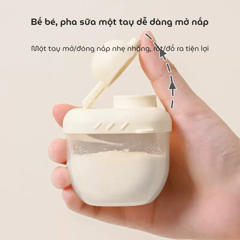Hộp đựng sữa bột cho bé Little Duck Milk Powder dung tích 70ml chất liệu nhựa PP cao cấp an toàn