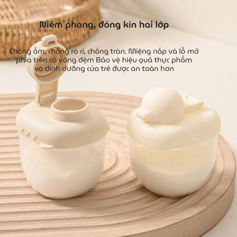 Hộp đựng sữa bột cho bé Little Duck Milk Powder dung tích 70ml chất liệu nhựa PP cao cấp an toàn