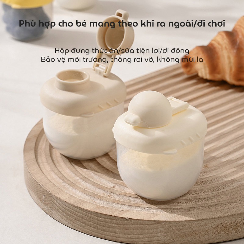 Hộp đựng sữa bột cho bé Little Duck Milk Powder dung tích 70ml chất liệu nhựa PP cao cấp an toàn