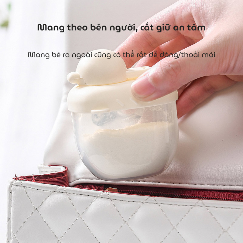 Hộp đựng sữa bột cho bé Little Duck Milk Powder dung tích 70ml chất liệu nhựa PP cao cấp an toàn