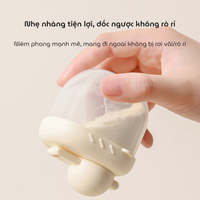 Hộp đựng sữa bột cho bé Little Duck Milk Powder dung tích 70ml chất liệu nhựa PP cao cấp an toàn