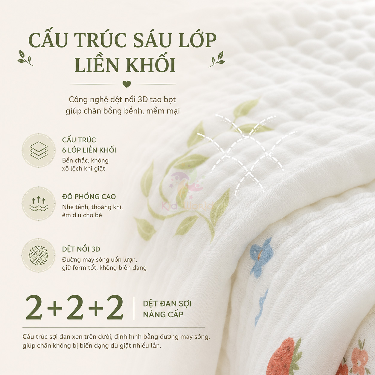 Khăn tắm sợi tre 6 lớp 110x110cm Bamboo Cotton khăn xô cao cấp chăn đắp cho bé sơ sinh mềm mại êm ái