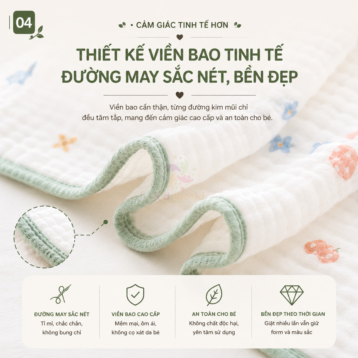 Khăn tắm sợi tre 6 lớp 110x110cm Bamboo Cotton khăn xô cao cấp chăn đắp cho bé sơ sinh mềm mại êm ái