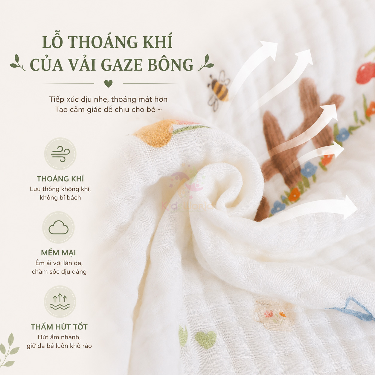 Khăn tắm sợi tre 6 lớp 110x110cm Bamboo Cotton khăn xô cao cấp chăn đắp cho bé sơ sinh mềm mại êm ái