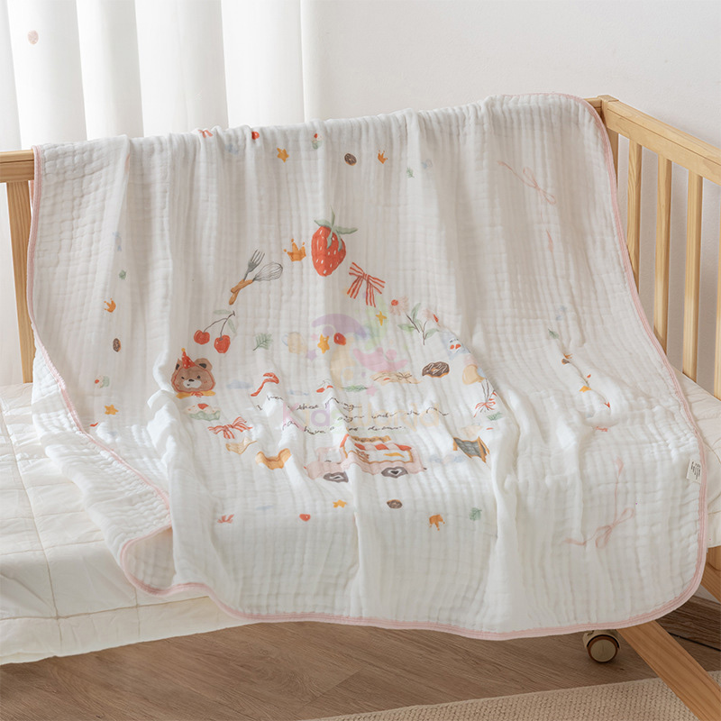 Khăn tắm sợi tre 6 lớp 110x110cm Bamboo Cotton khăn xô cao cấp chăn đắp cho bé sơ sinh mềm mại êm ái