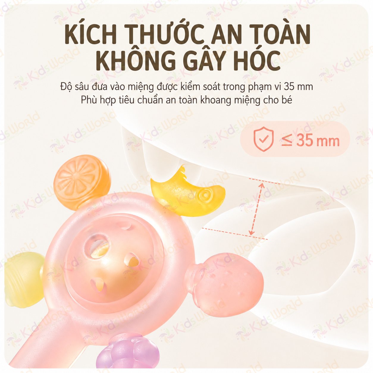 Lục lạc gặm nướu vòng quay trái cây cho bé 0–12 tháng silicone mềm giúp phát triển giác quan, massage nướu mọc răng cho trẻ sơ sinh