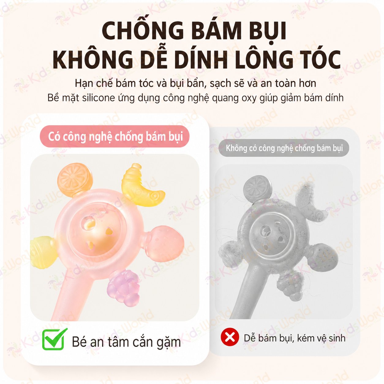 Lục lạc gặm nướu vòng quay trái cây cho bé 0–12 tháng silicone mềm giúp phát triển giác quan, massage nướu mọc răng cho trẻ sơ sinh
