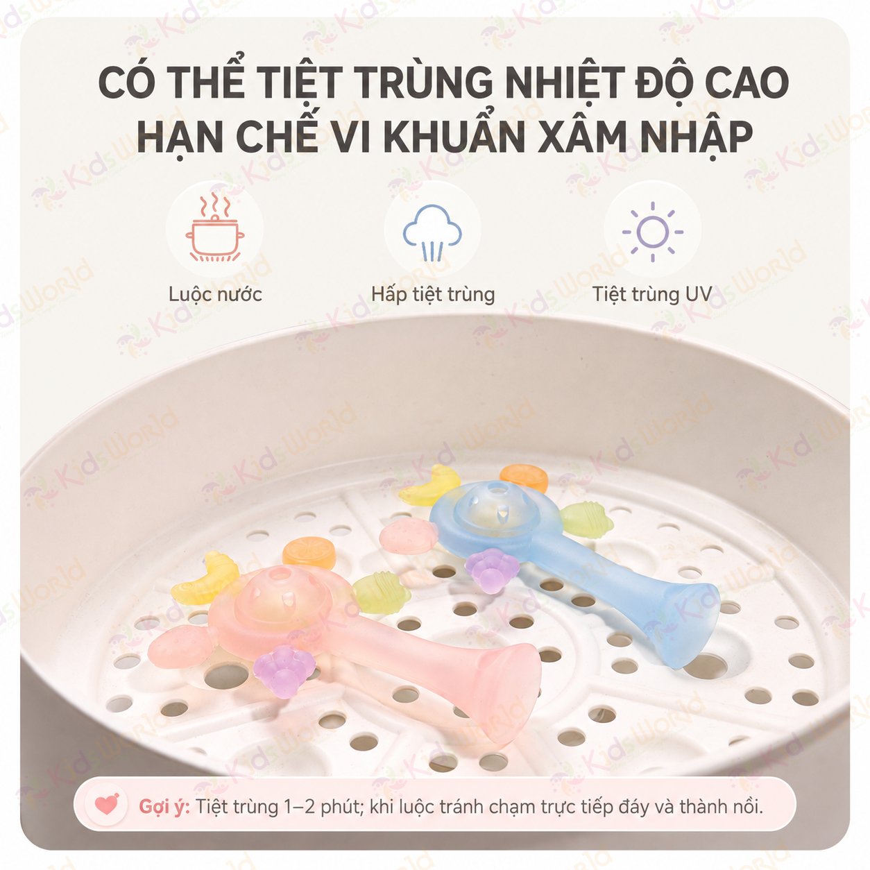 Lục lạc gặm nướu vòng quay trái cây cho bé 0–12 tháng silicone mềm giúp phát triển giác quan, massage nướu mọc răng cho trẻ sơ sinh