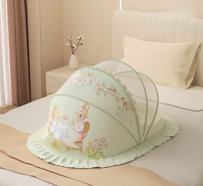Màn chụp cho bé chống muỗi gấp gọn phiên bản cổ tích thiết kế chắn sáng lưới mắt ong mật độ cao, siêu bền