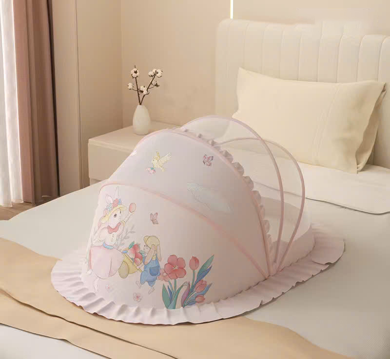 Màn chụp cho bé chống muỗi gấp gọn phiên bản cổ tích thiết kế chắn sáng lưới mắt ong mật độ cao, siêu bền