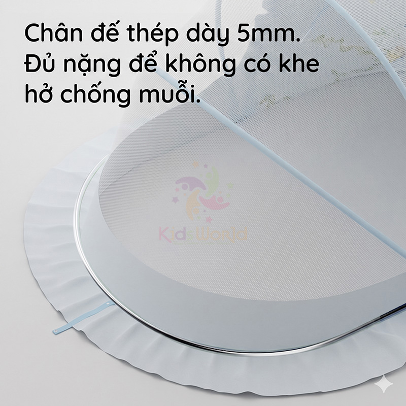 Màn chụp cho bé chống muỗi gấp gọn phiên bản cổ tích thiết kế chắn sáng lưới mắt ong mật độ cao, siêu bền