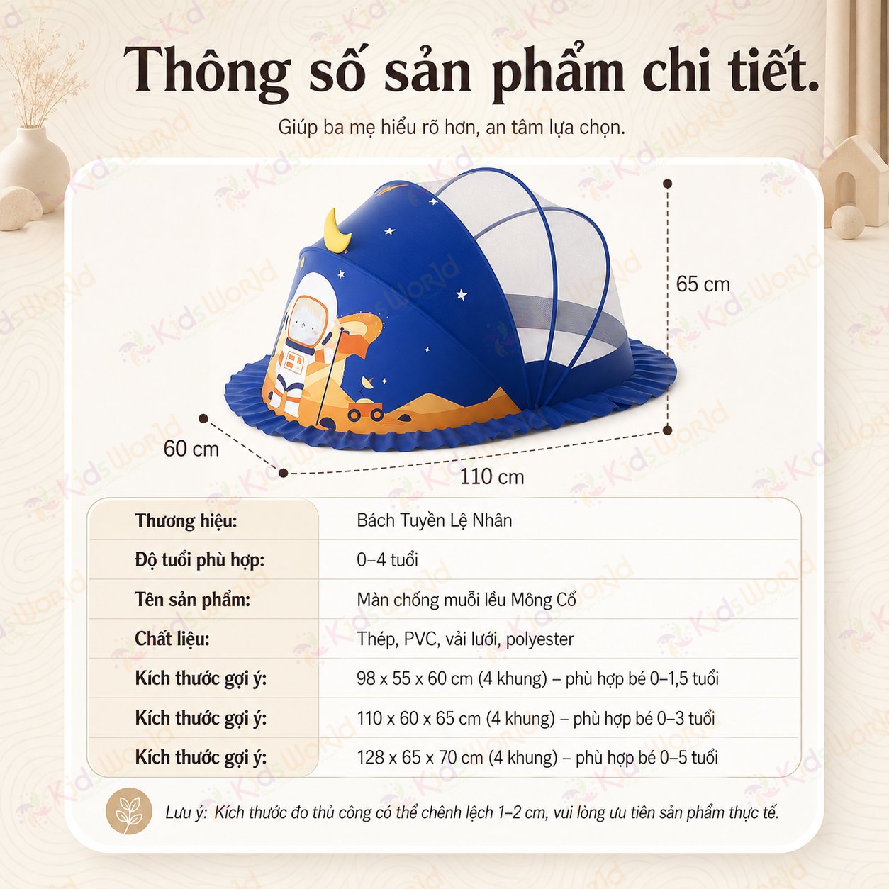 Màn chụp cho bé tự bung chống muỗi gấp gọn tiện lợi, họa tiết hoạt hình dễ thương, thiết kế chắn sáng, lưới mịn thoáng khí, dùng cho giường nôi cũi