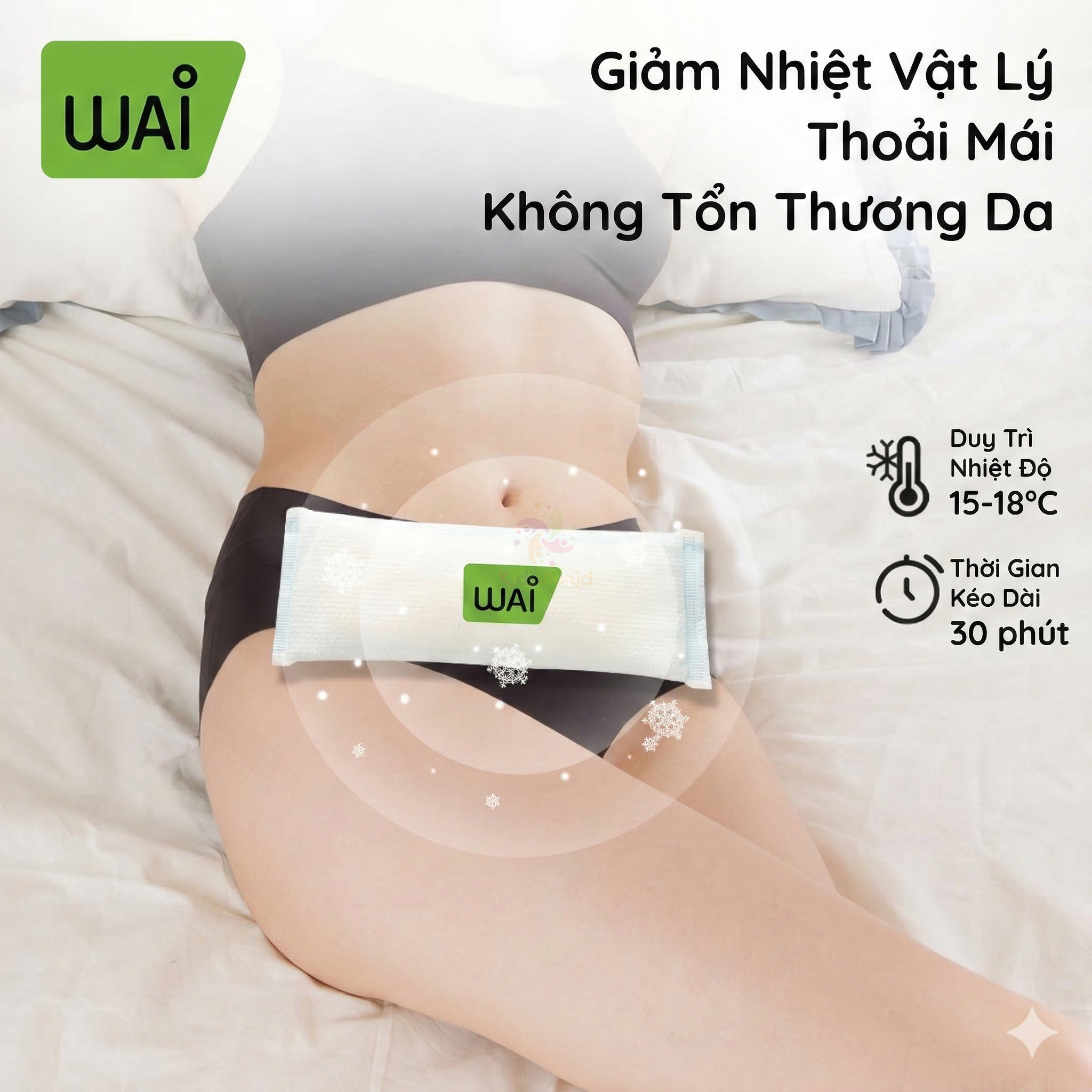 Miếng chườm lạnh dùng 1 lần cho mẹ sau sinh Wai Puerpera Cold Compress Pad / Madical Ice Pads chăm sóc vết rạch tầng sinh môn