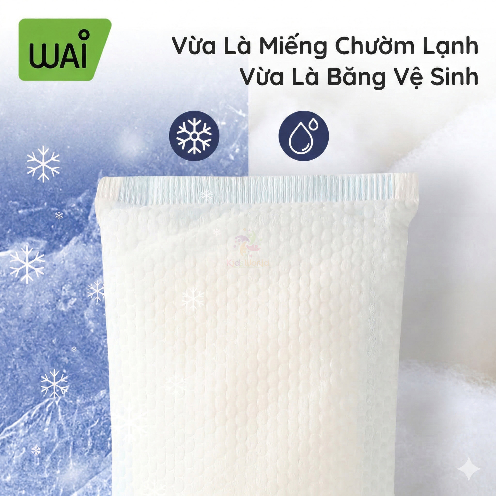 Miếng chườm lạnh dùng 1 lần cho mẹ sau sinh Wai Puerpera Cold Compress Pad / Madical Ice Pads chăm sóc vết rạch tầng sinh môn