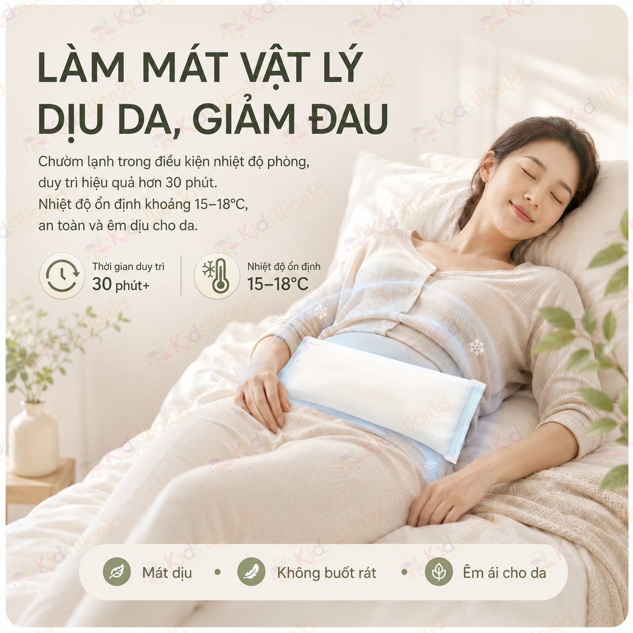 Miếng chườm lạnh tầng sinh môn cho mẹ bầu sau sinh WAI Medical Ice Pads dùng 1 lần băng vệ sinh chườm lạnh giảm đau, giảm sưng, thấm hút sản dịch, dùng cho sinh thường & sinh mổ