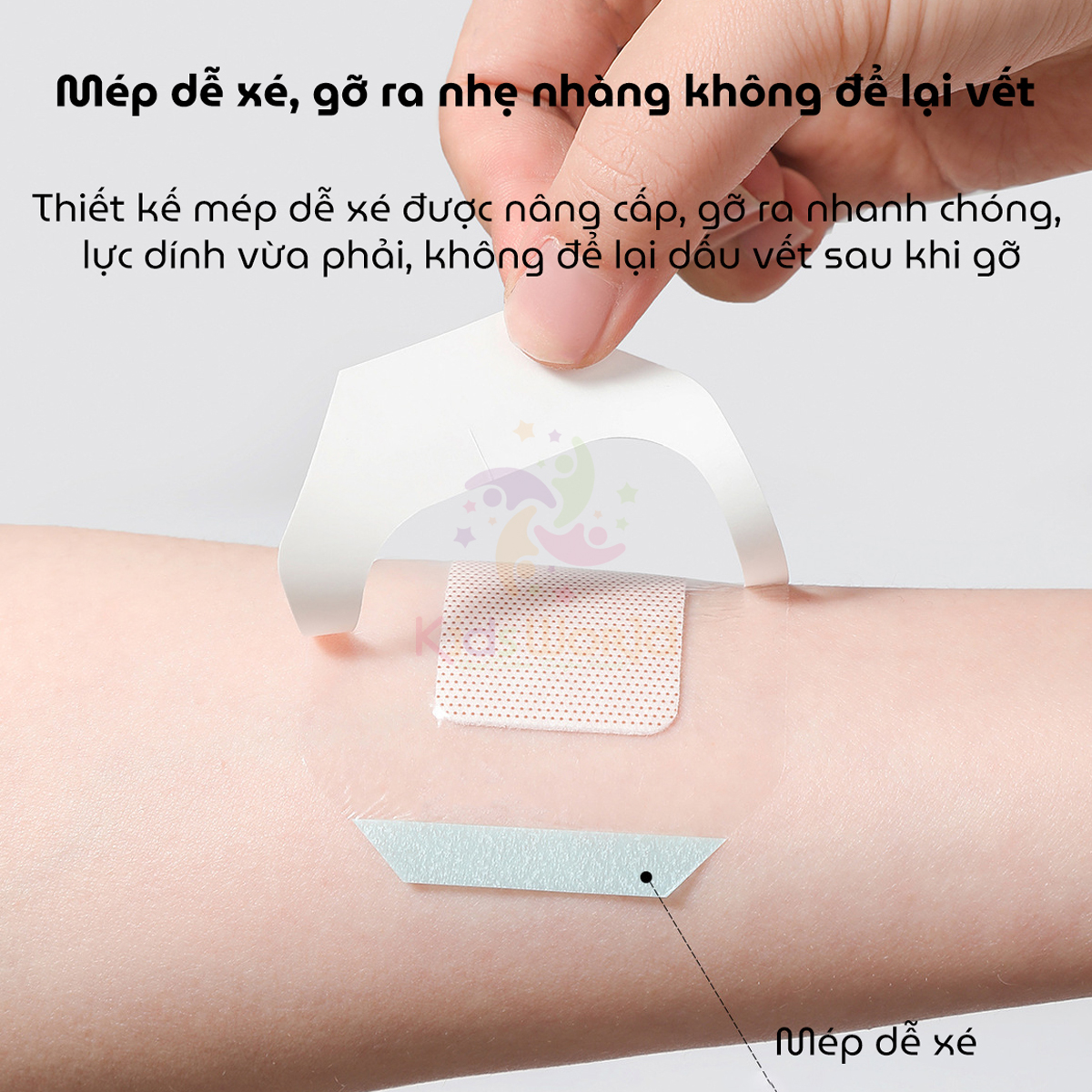 Hộp 10 miếng dán rốn cho trẻ sơ sinh WAI Baby belly button patch chống thấm nước khi tắm, bơi hộp tiện lợi