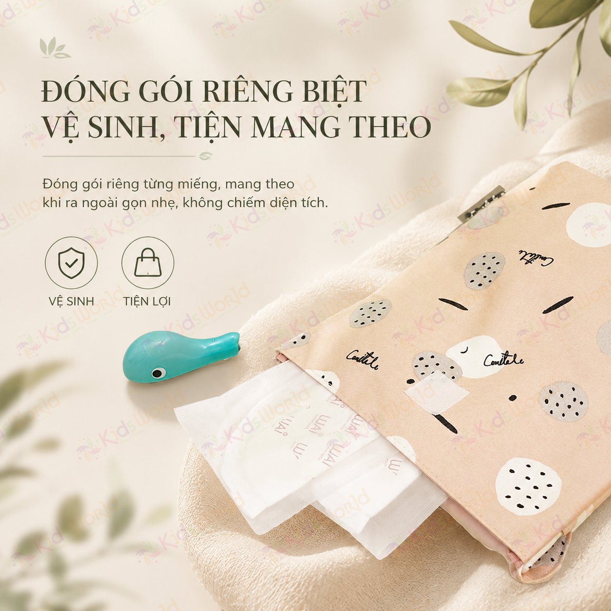 Miếng lót thấm sữa WAI Disposable Breast Pad siêu thấm 6 lớp chống tràn, thoáng khí, mỏng nhẹ cho mẹ sau sinh