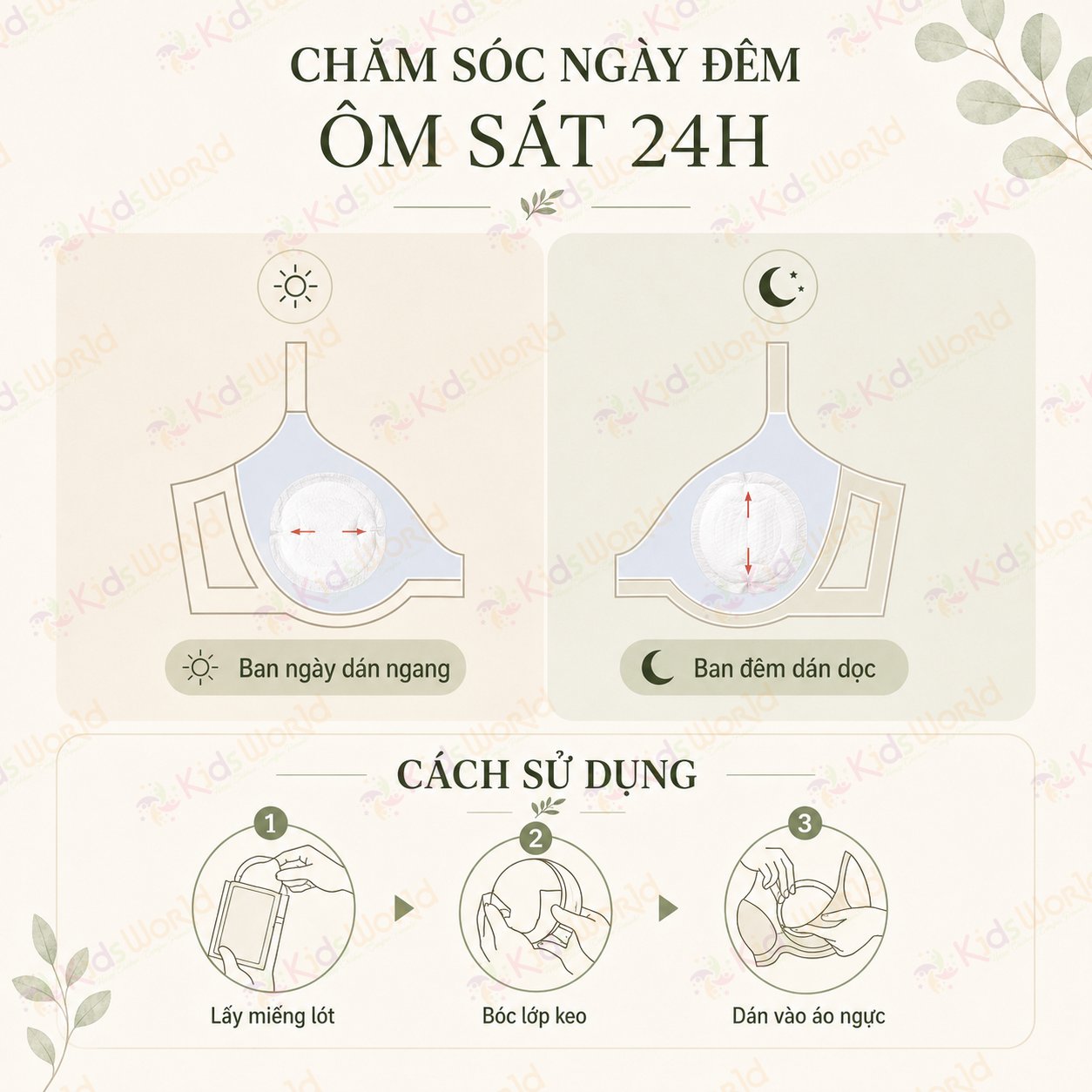 Miếng lót thấm sữa WAI Disposable Breast Pad siêu thấm 6 lớp chống tràn, thoáng khí, mỏng nhẹ cho mẹ sau sinh
