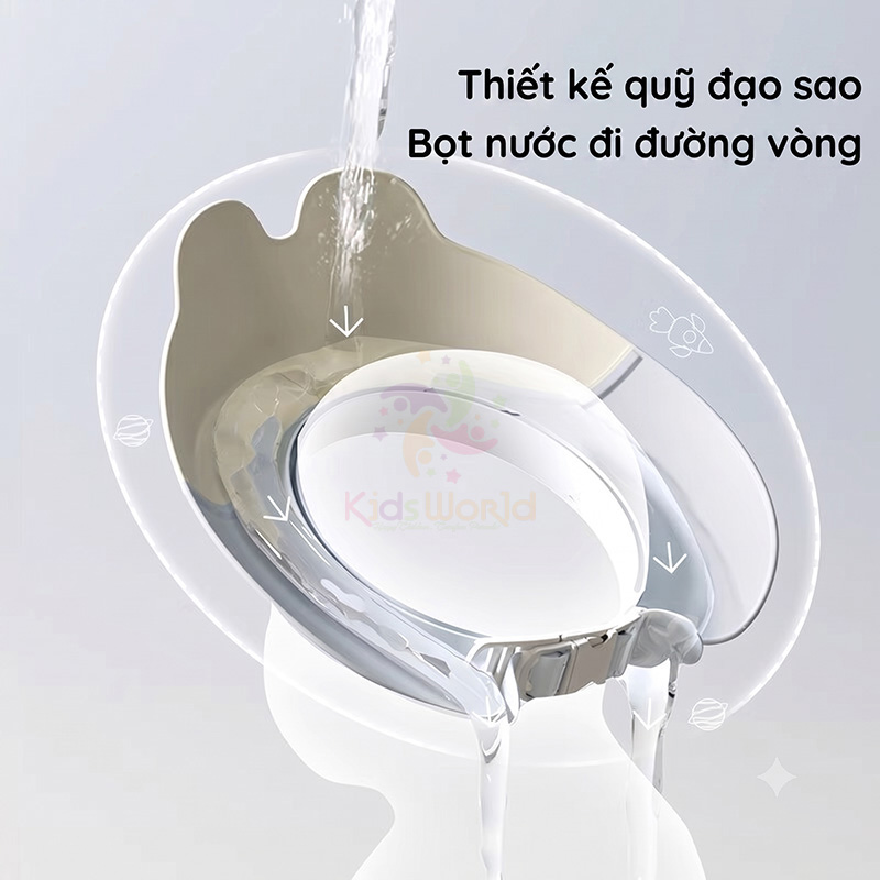 Mũ gội đầu, mũ tắm chắn nước bảo vệ tai cho bé yêu từ 0-6 tuổi, có thể điều chỉnh kích thước theo vòng đầu của bé