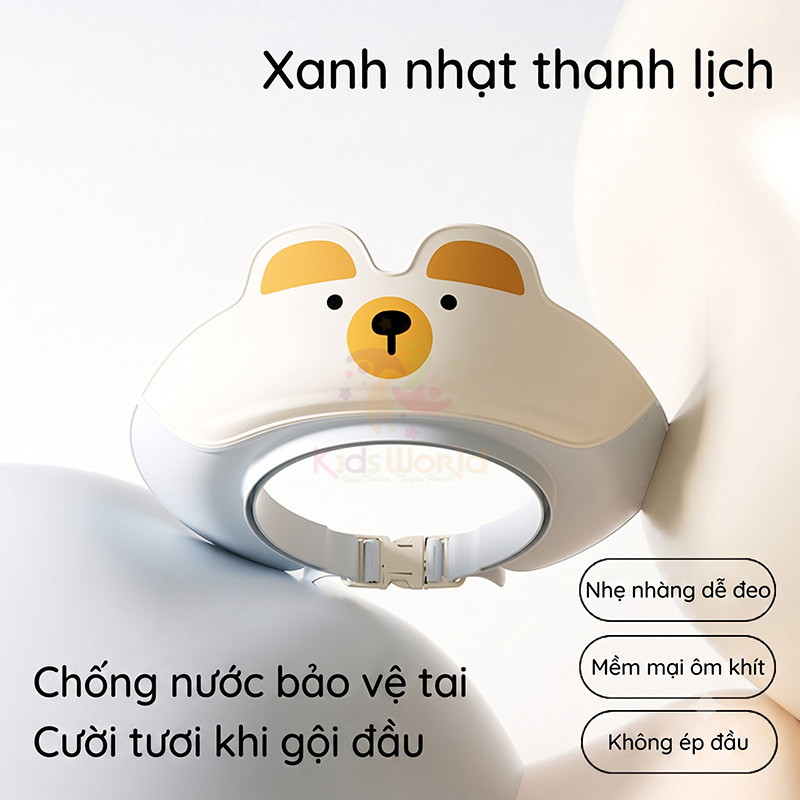 Mũ gội đầu, mũ tắm chắn nước bảo vệ tai cho bé yêu từ 0-6 tuổi, có thể điều chỉnh kích thước theo vòng đầu của bé
