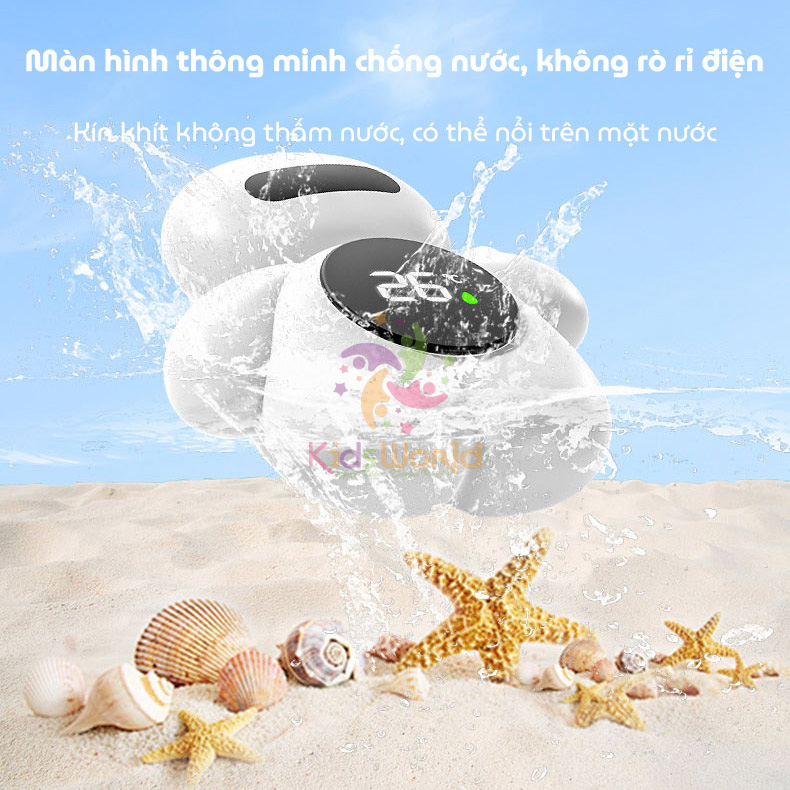 Nhiệt kế đo nước tắm cho bé thông minh màn hình Led cảm biến điện tử tự động cảnh báo màu sắc chống nước tuyệt đối