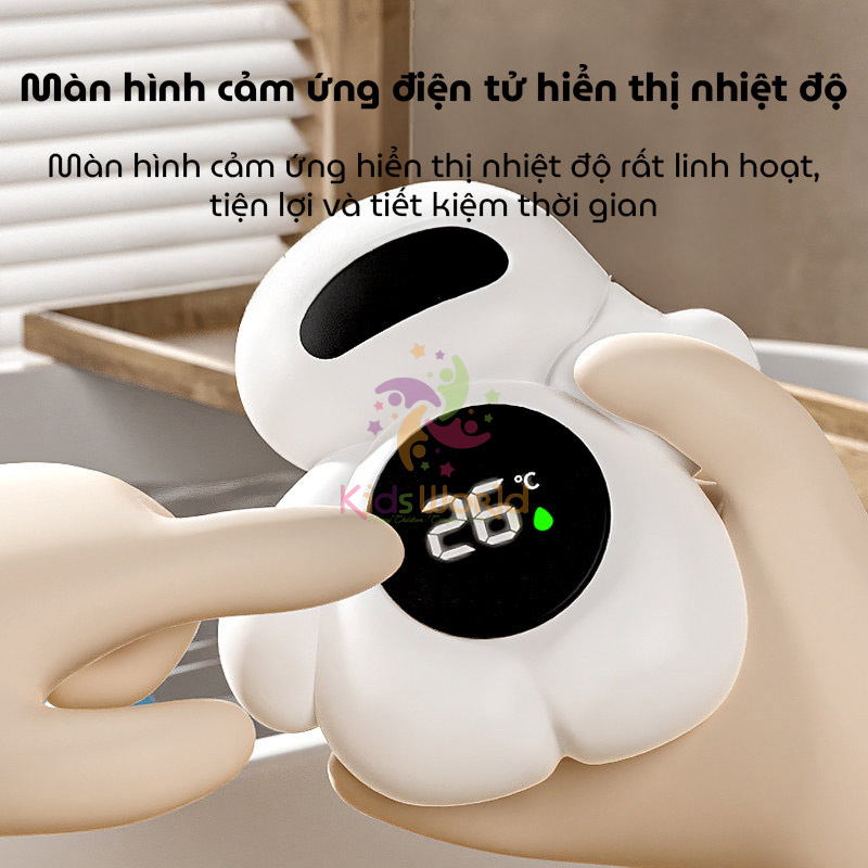 Nhiệt kế đo nước tắm cho bé thông minh màn hình Led cảm biến điện tử tự động cảnh báo màu sắc chống nước tuyệt đối