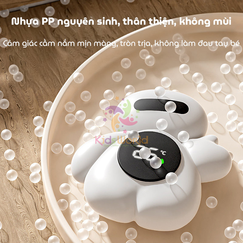 Nhiệt kế đo nước tắm cho bé thông minh màn hình Led cảm biến điện tử tự động cảnh báo màu sắc chống nước tuyệt đối