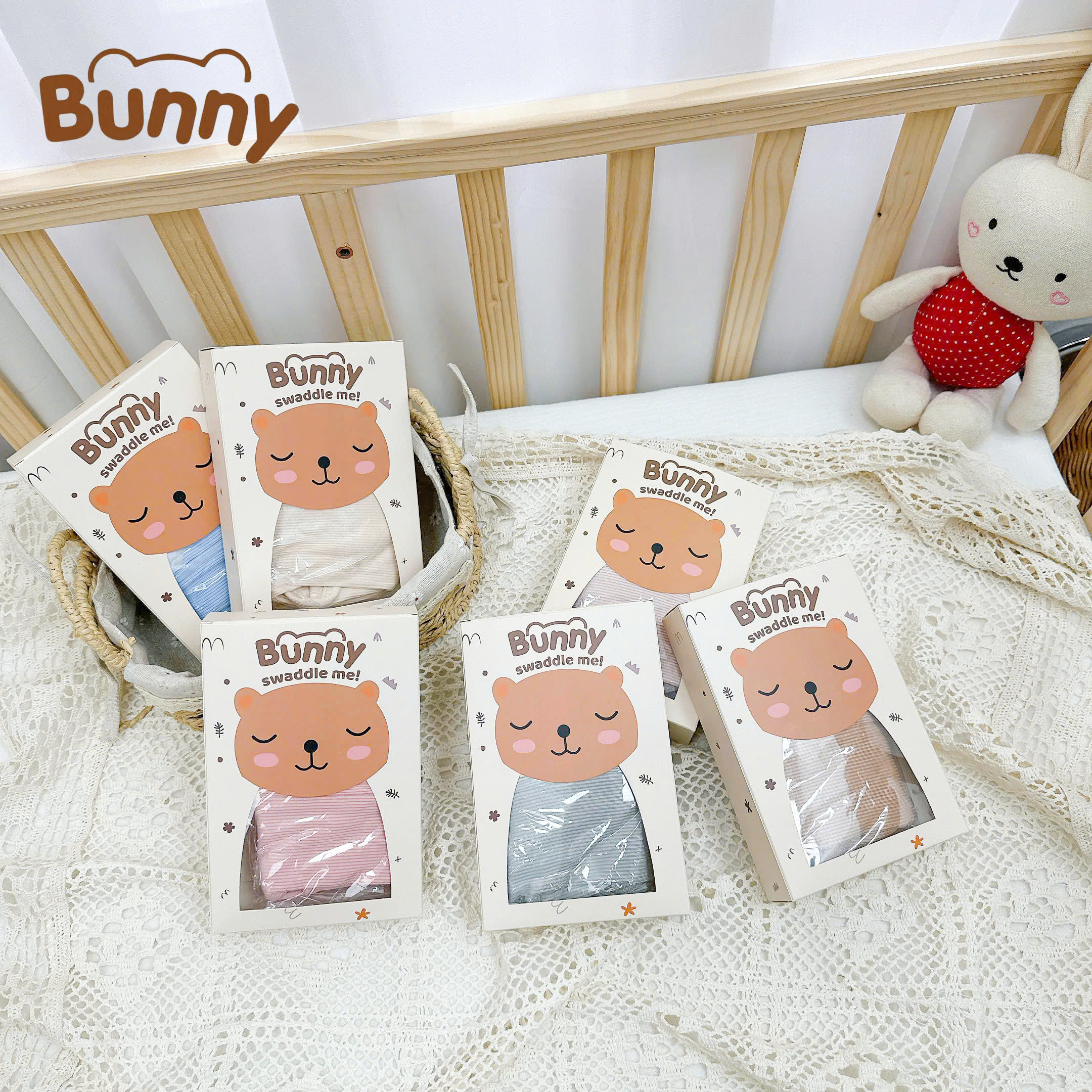 Nhộng chũn cho bé nhộng ngủ vải tăm lụa Hàn Bunny giải pháp cho bé có giấc ngủ ngon và sâu
