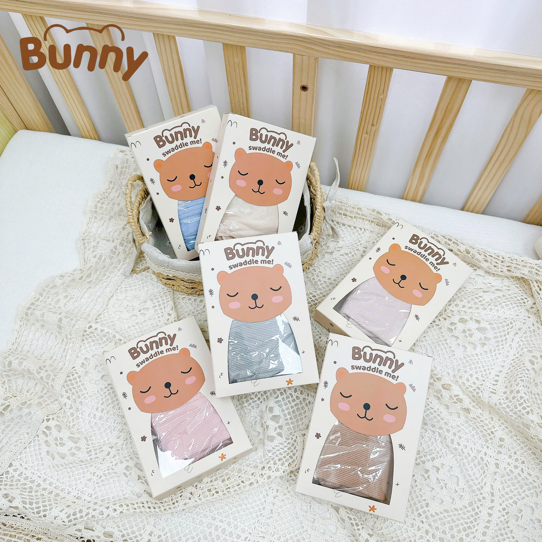 Nhộng chũn cho bé nhộng ngủ vải tăm lụa Hàn Bunny giải pháp cho bé có giấc ngủ ngon và sâu