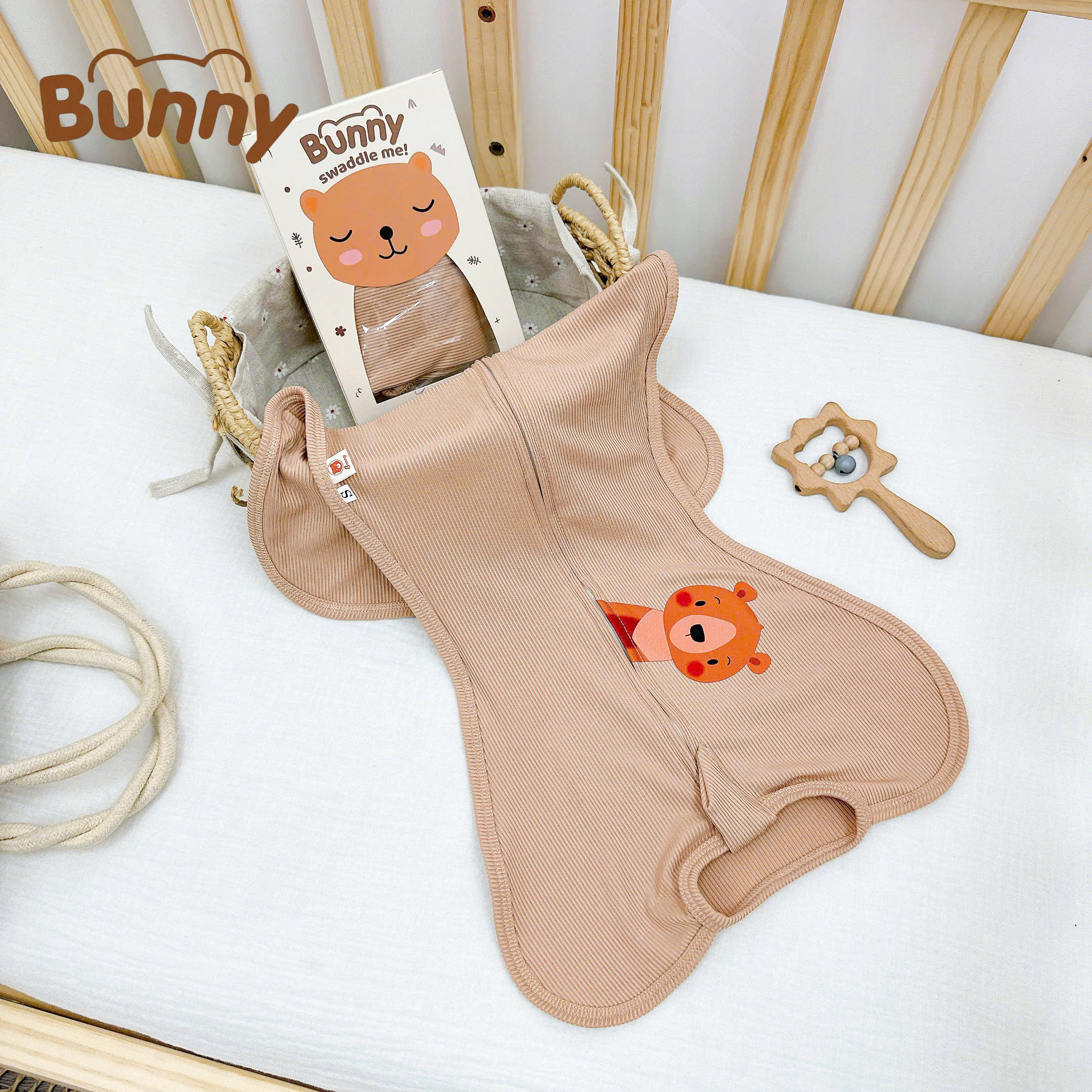 Nhộng chũn cho bé nhộng ngủ vải tăm lụa Hàn Bunny giải pháp cho bé có giấc ngủ ngon và sâu