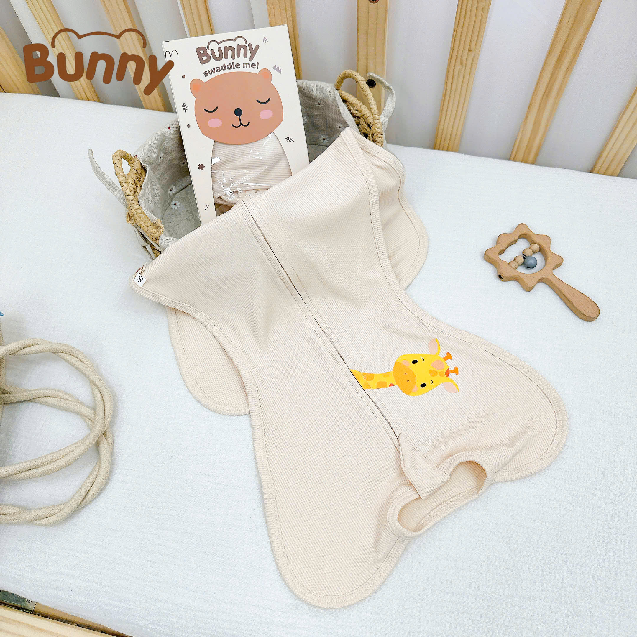 Nhộng chũn cho bé nhộng ngủ vải tăm lụa Hàn Bunny giải pháp cho bé có giấc ngủ ngon và sâu