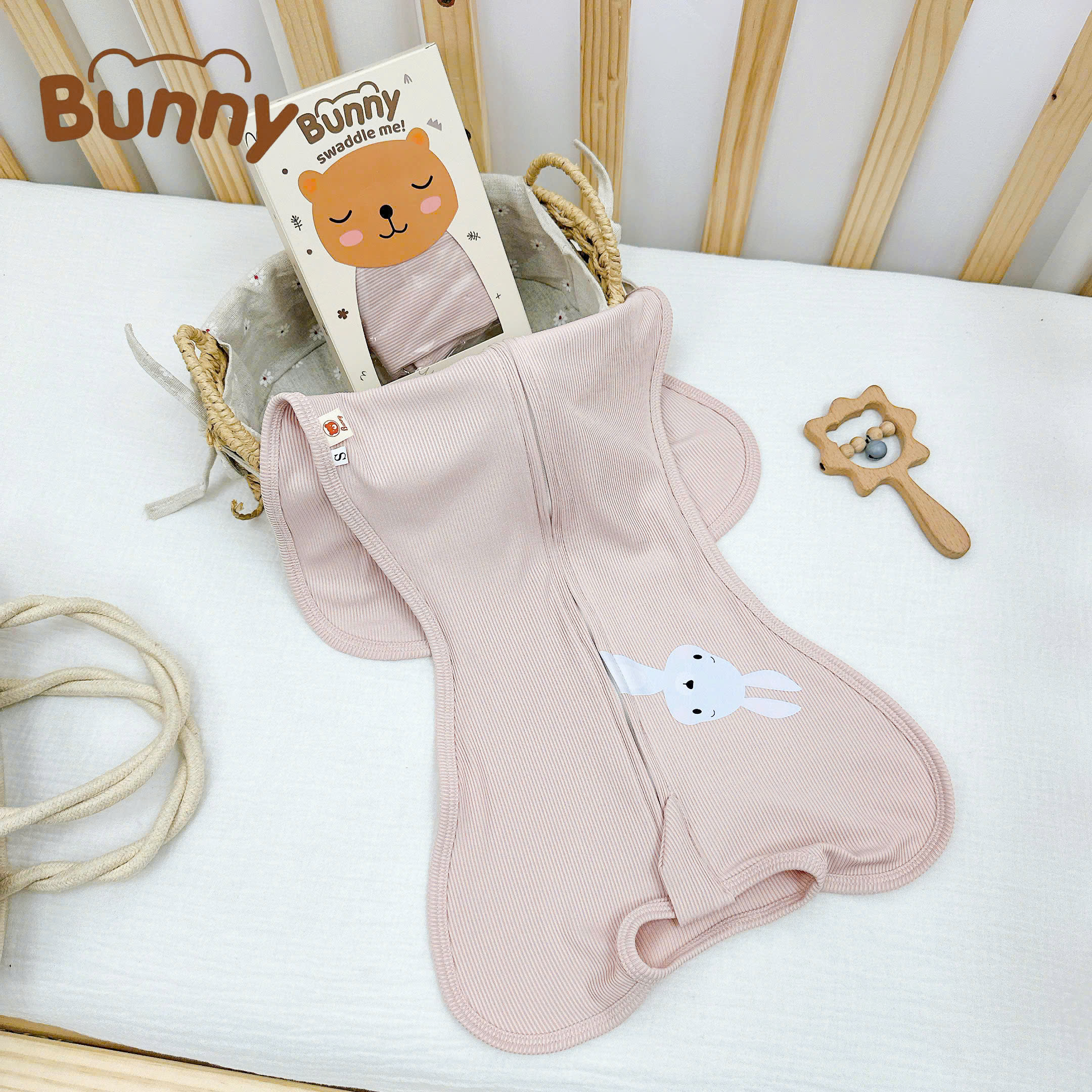 Nhộng chũn cho bé nhộng ngủ vải tăm lụa Hàn Bunny giải pháp cho bé có giấc ngủ ngon và sâu