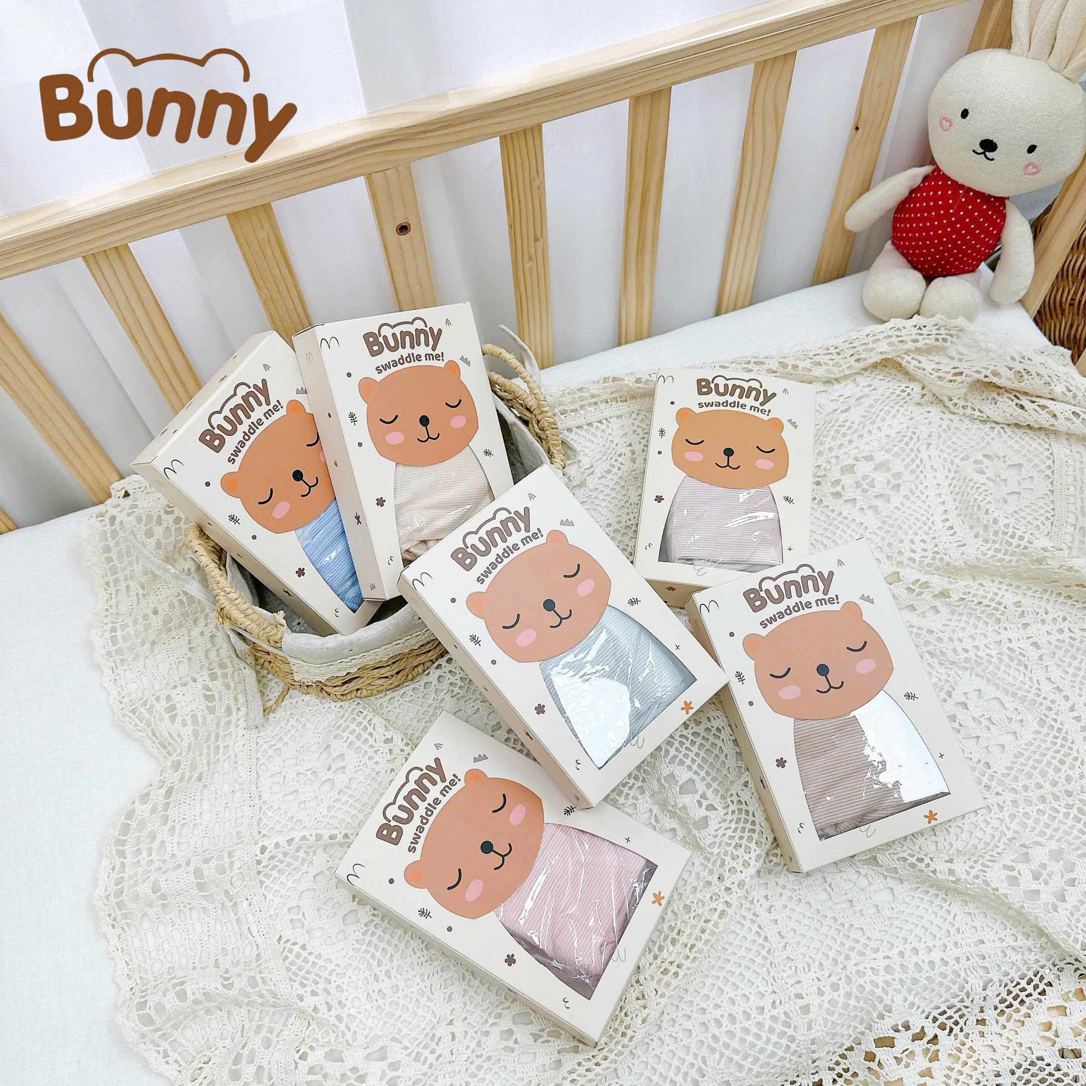 Nhộng chũn cho bé nhộng ngủ vải tăm lụa Hàn Bunny giải pháp cho bé có giấc ngủ ngon và sâu