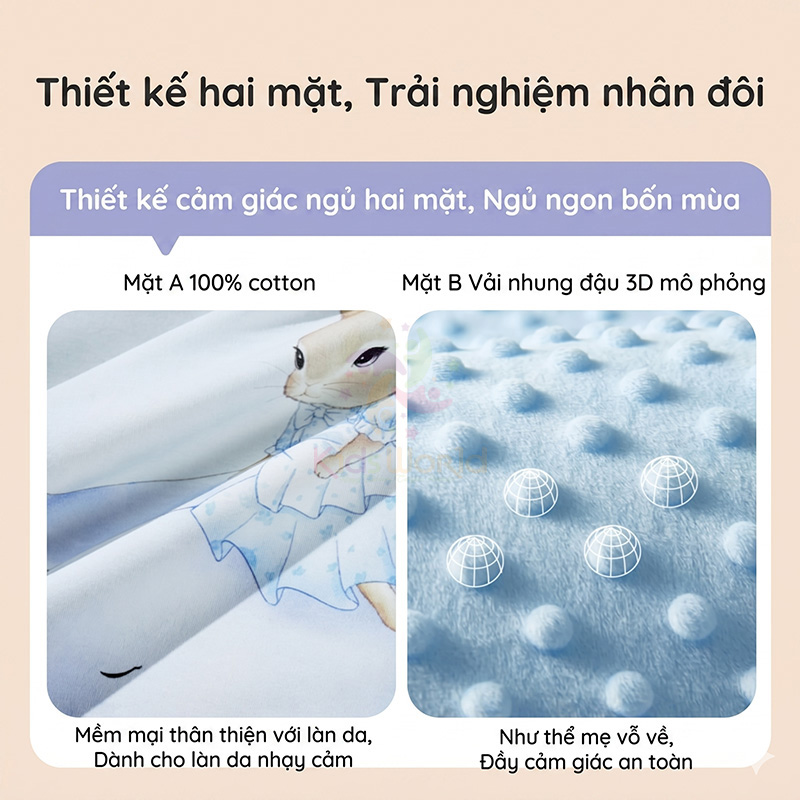 Nôi ngủ chung giường cho bé sơ sinh hoạ tiết cổ tích cao cấp thiết kế mô trong bụng mẹ chống giật mình, chống đè nhầm, định hình đầu & cột sống cho bé từ 0-12 tháng